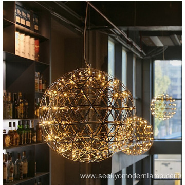 Chrome Firework LED Chandelier Spark Ball Pendant Lamp